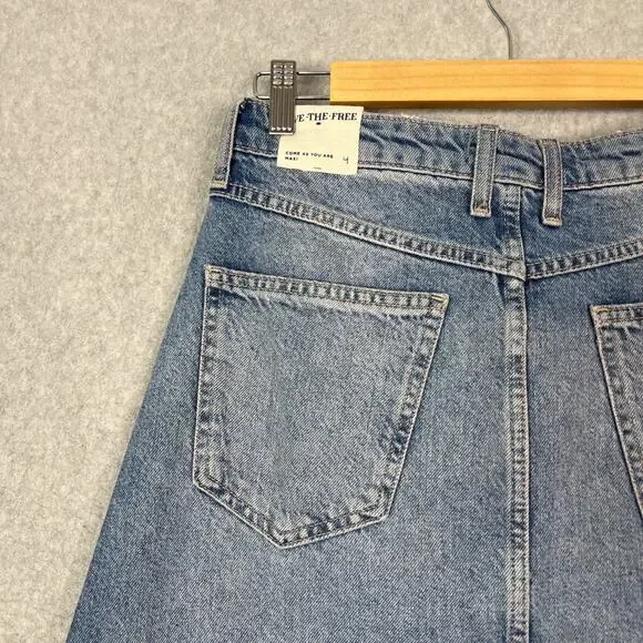 Free People We The Free Size 4 Come As You Are Denim Maxi Skirt in Sapphire Blue - Picture 7 of 10